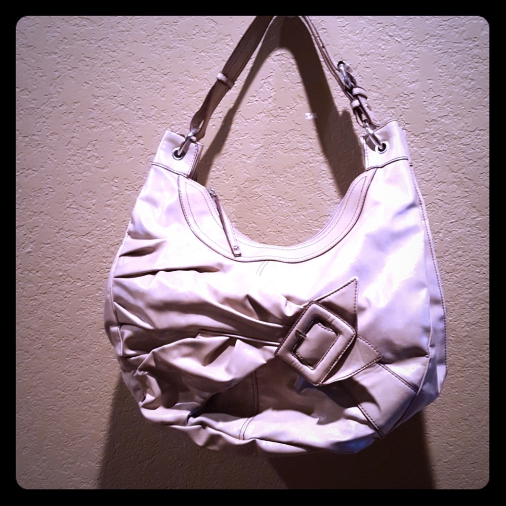 Chinese Laundry faux patent handbag